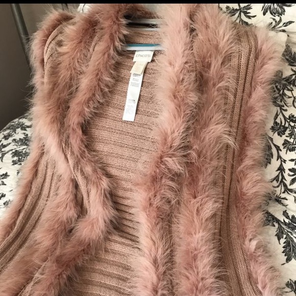Chico's Jackets & Blazers - Chico’s faux fur blush vest